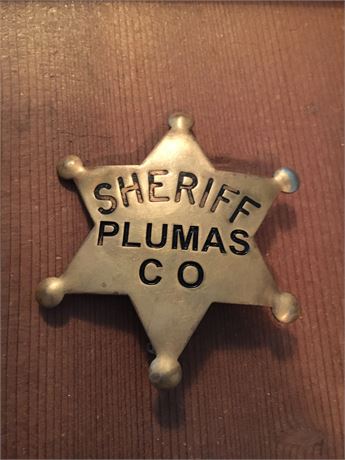 Vintage Plumas County California Sheriff REDUCED