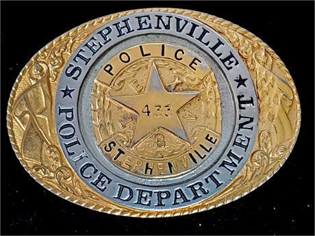 Stephenville Texas Police Department Belt Buckle # 433