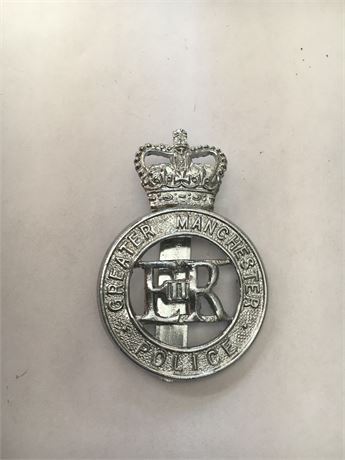 Vintage Greater Manchester U.K. Police King's Crown hatbadge