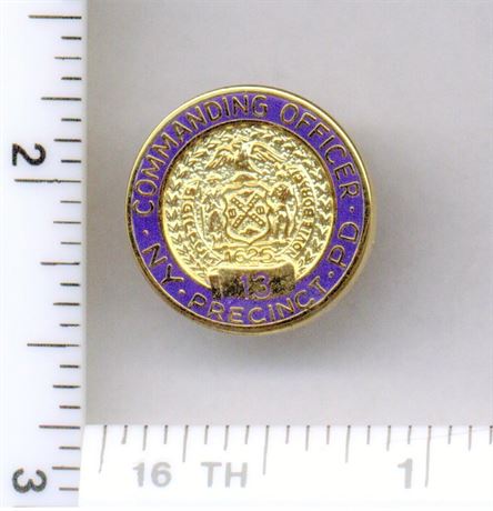 13th Precinct Commanding Officer Pin (New York City Police) from the 1980's