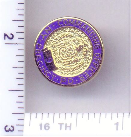 9th Precinct Commanding Officer Pin (New York City Police) from the 1980's