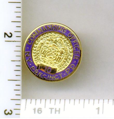 10th Precinct Commanding Officer Pin (New York City Police) from the 1980's