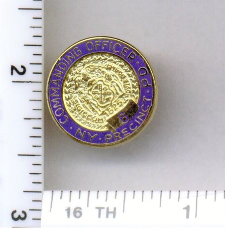 6th Precinct Commanding Officer Pin (New York City Police) from the 1980's