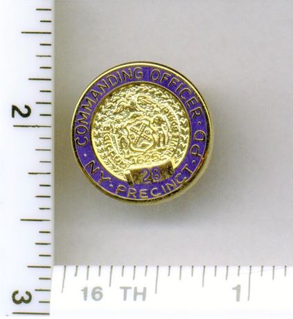 28th Precinct Commanding Officer Pin (New York City Police) from the 1980's