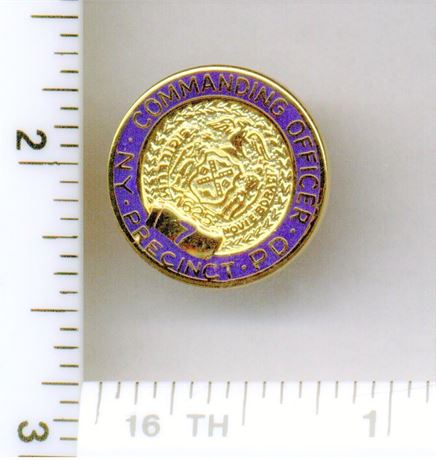 7th Precinct Commanding Officer Pin (New York City Police) from the 1980's