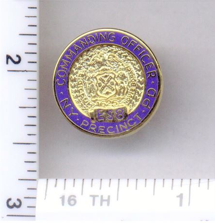 Emergency Service 8 Commanding Officer Pin (New York City Police - 1980's)