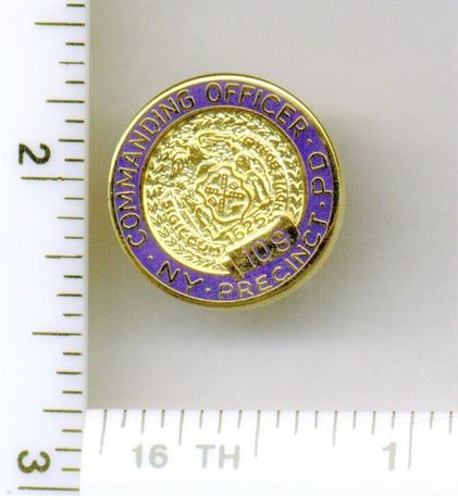 109th Precinct Commanding Officer Pin (New York City Police) from the 1980's