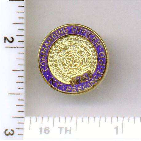 73rd Precinct Commanding Officer Pin (New York City Police) from the 1980's