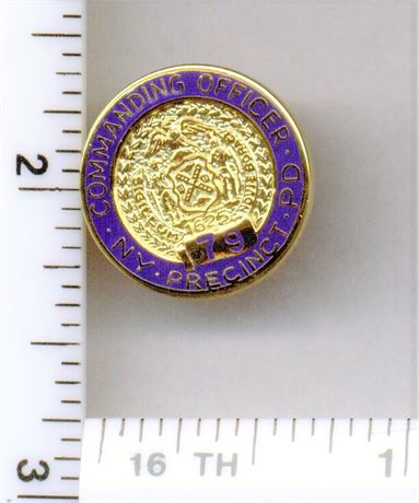 79th Precinct Commanding Officer Pin (New York City Police) from the 1980's