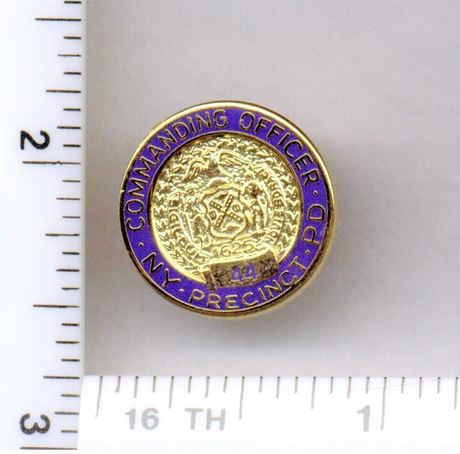 44th Precinct Commanding Officer Pin (New York City Police) from the 1980's