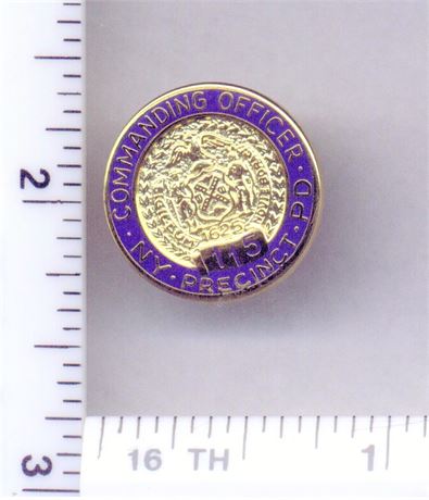 115th Precinct Commanding Officer Pin (New York City Police) from the 1980's