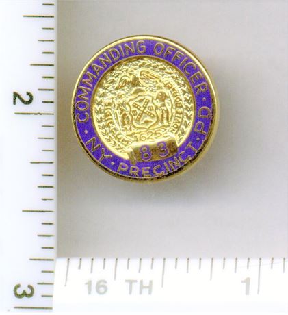 83rd Precinct Commanding Officer Pin (New York City Police) from the 1980's