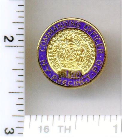 120th Precinct Commanding Officer Pin (New York City Police) from the 1980's