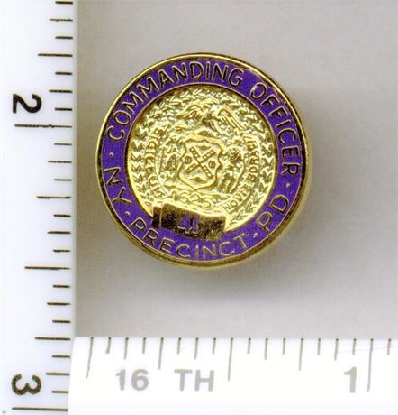 41st Precinct Commanding Officer Pin (New York City Police) from the 1980's