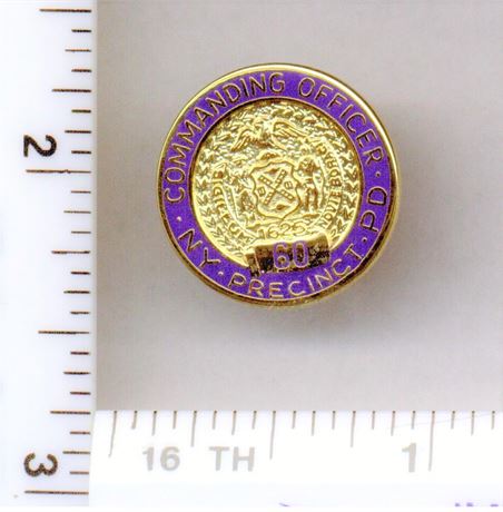 60th Precinct Commanding Officer Pin (New York City Police) from the 1980's