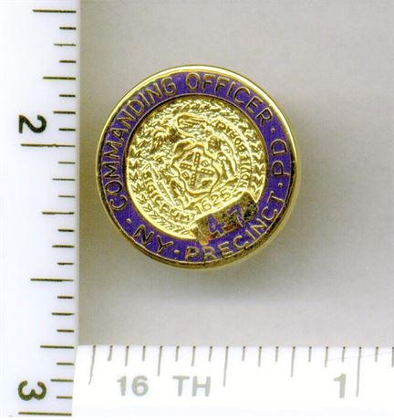 47th Precinct Commanding Officer Pin (New York City Police) from the 1980's