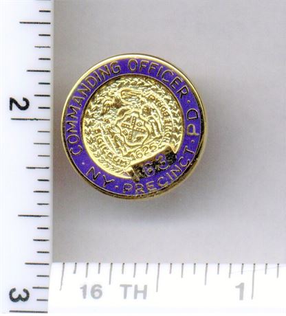 63rd Precinct Commanding Officer Pin (New York City Police) from the 1980's