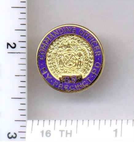 68th Precinct Commanding Officer Pin (New York City Police) from the 1980's