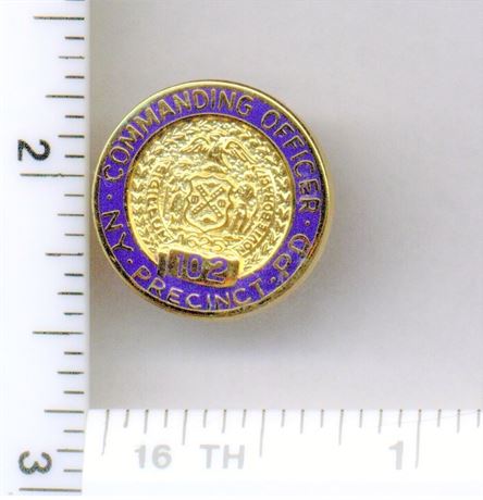 102nd Precinct Commanding Officer Pin (New York City Police) from the 1980's