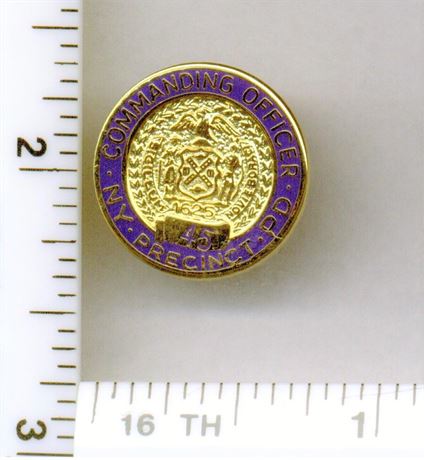 45th Precinct Commanding Officer Pin (New York City Police) from the 1980's