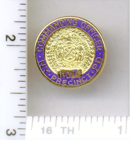 107th Precinct Commanding Officer Pin (New York City Police) from the 1980's