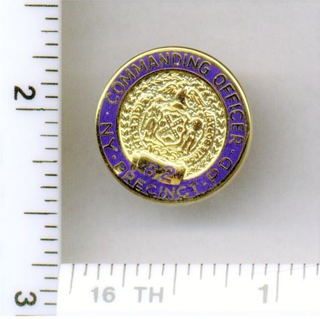 62nd Precinct Commanding Officer Pin (New York City Police) from the 1980's