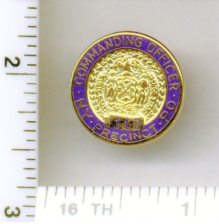 112th Precinct Commanding Officer Pin (New York City Police) from the 1980's