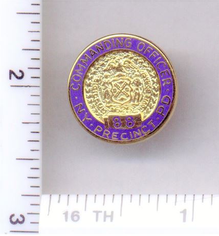 88th Precinct Commanding Officer Pin (New York City Police) from the 1980's