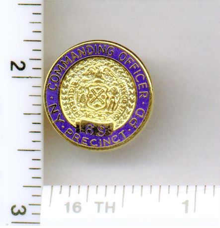 69th Precinct Commanding Officer Pin (New York City Police) from the 1980's