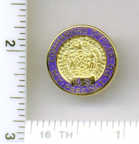 49th Precinct Commanding Officer Pin (New York City Police) from the 1980's