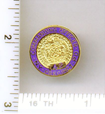 42nd Precinct Commanding Officer Pin (New York City Police) from the 1980's