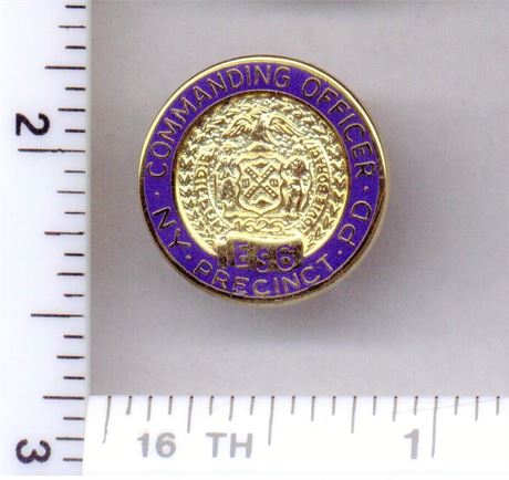 Emergency Service 6 Commanding Officer Pin (New York City Police - 1980's)