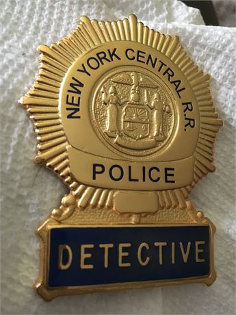 Obsolete Metro North Railroad Police Detective's badge