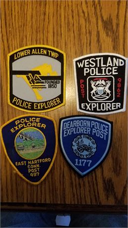 4 police explorer patches