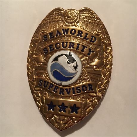 Obsolete Sea World Security Officer Supervisor badge