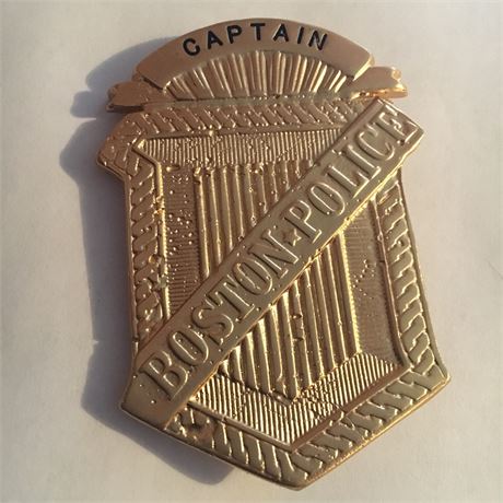 Captain Boston Police MA Radiator badge Circa 1910 Reproduction