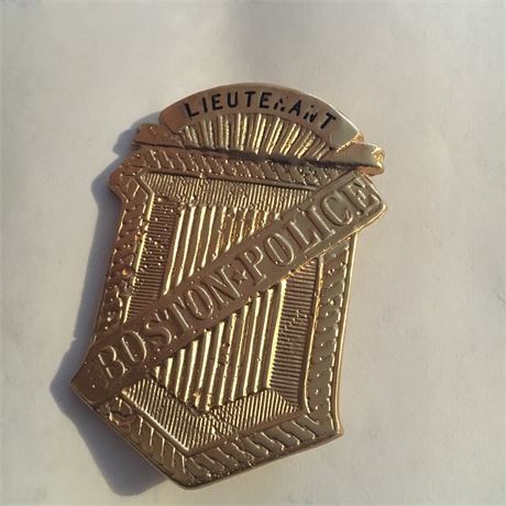 Lieutenant Boston Police MA Radiator badge Circa 1910 Reproduction