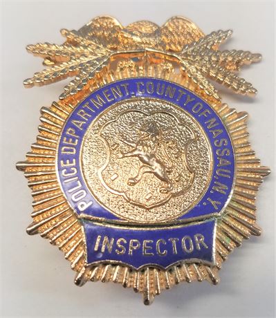 Nassau County Police (New York) Inspector Original Issue Shield