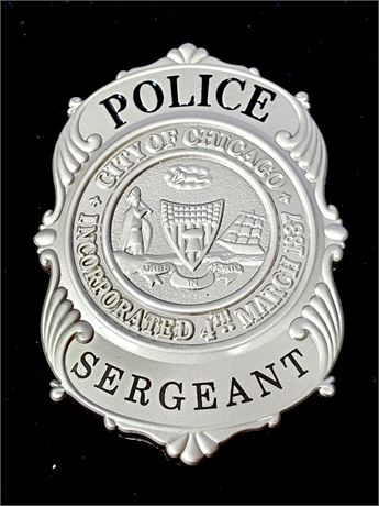 Chicago Illinois Police Sergeant 1889 Coat Shield