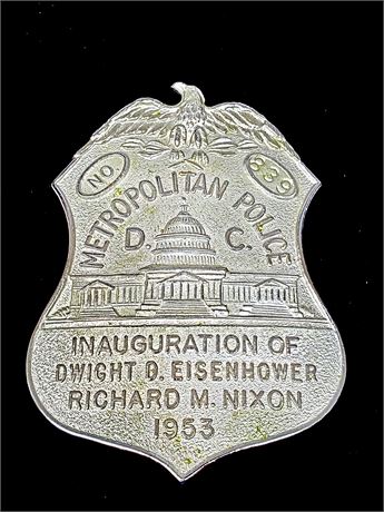 DC Metropolitan Police 1953 Presidential Inauguration # 839