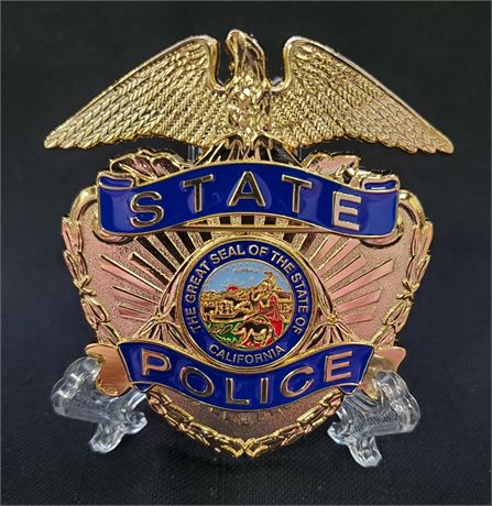 California State Police Cap Piece - Blue - Factory Error
