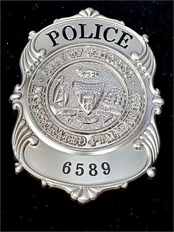 Chicago Illinois Police Officer 1889 Coat Shield (various numbers)
