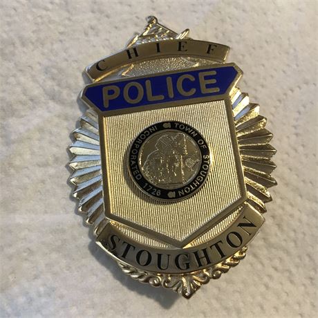 Stoughton Massachusetts Police Chief Badge