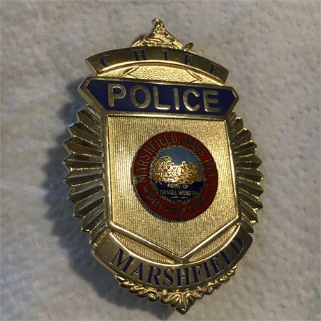 Marshfield Massachusetts Police Chief Badge