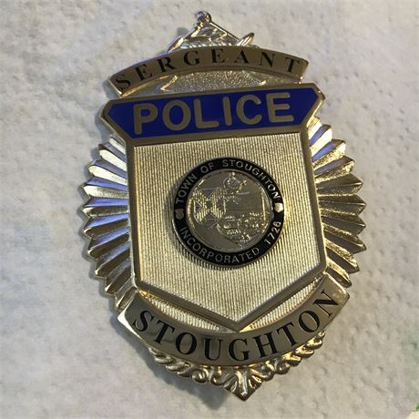 Stoughton Massachusetts Police Sergeant Badge