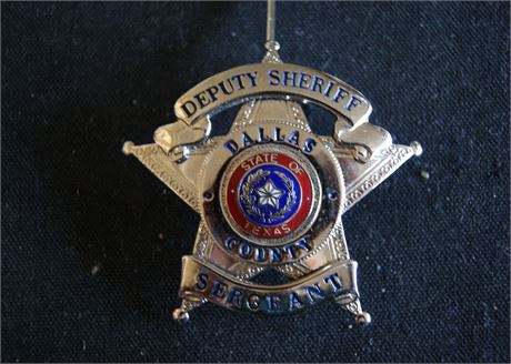 Dallas County Deputy Sheriff, 5 Point star badge, Sergeant. Hallmark Blackinton