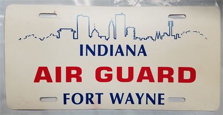 Fort Wayne Indiana Air Guard Member License Plate