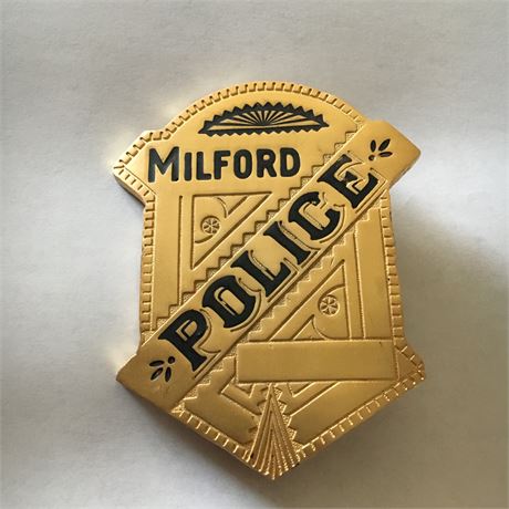 Milford Police Radiator Style Patrolman Badge