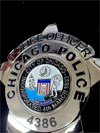 Chicago Illinois Police Officer (black-various numbers)
