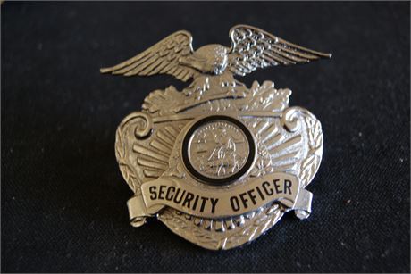 Obsolete California State police hat badge. Defunct agency. Hallmark Ed Jones